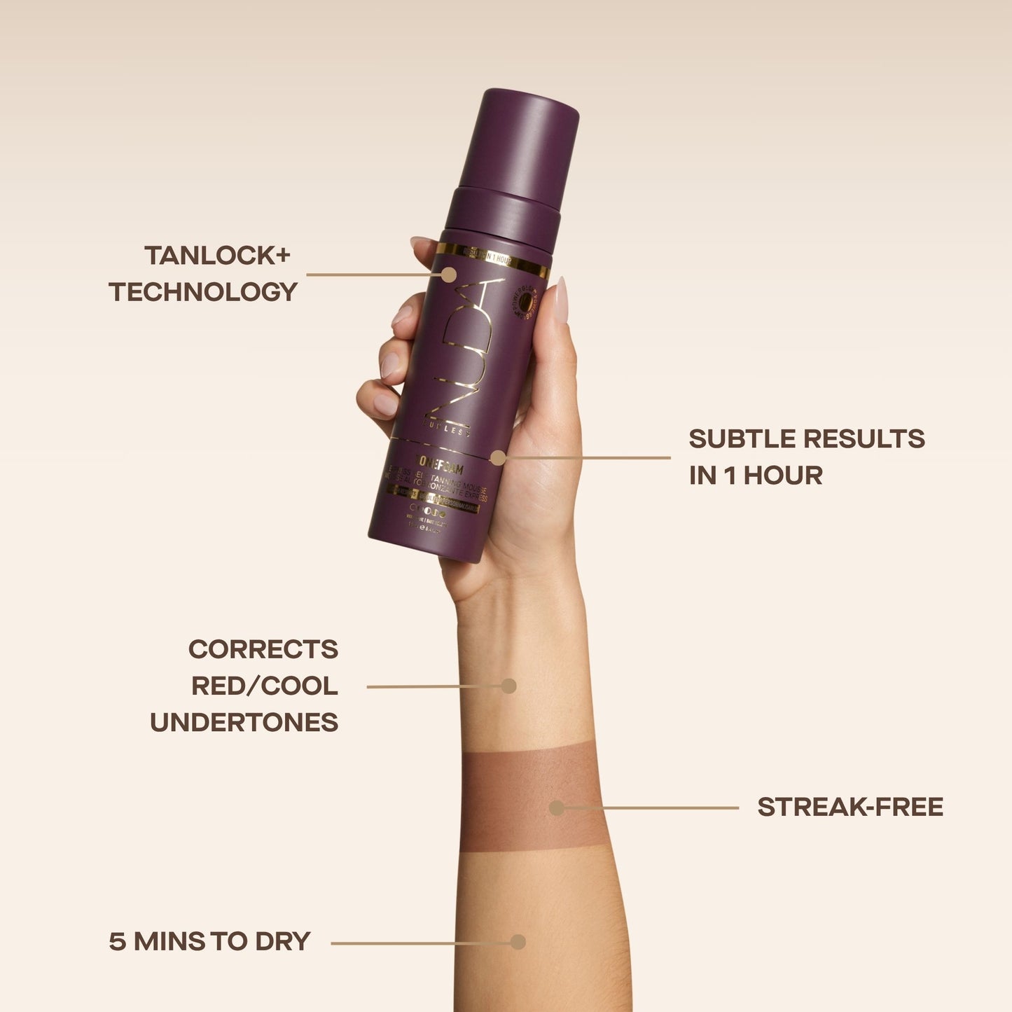 TONEFOAM Violet Express Self-Tanning Mousse