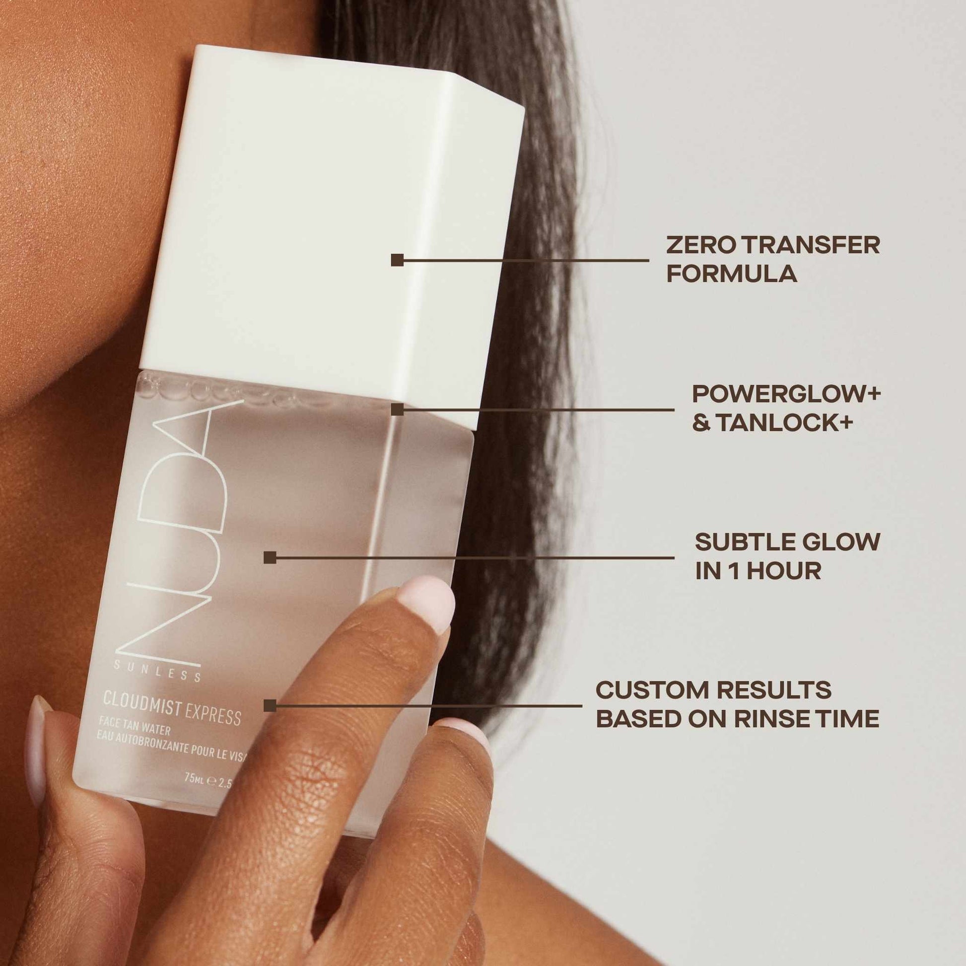 CloudMist Express - face tan water, develops in 1-3 hours, transfer-free