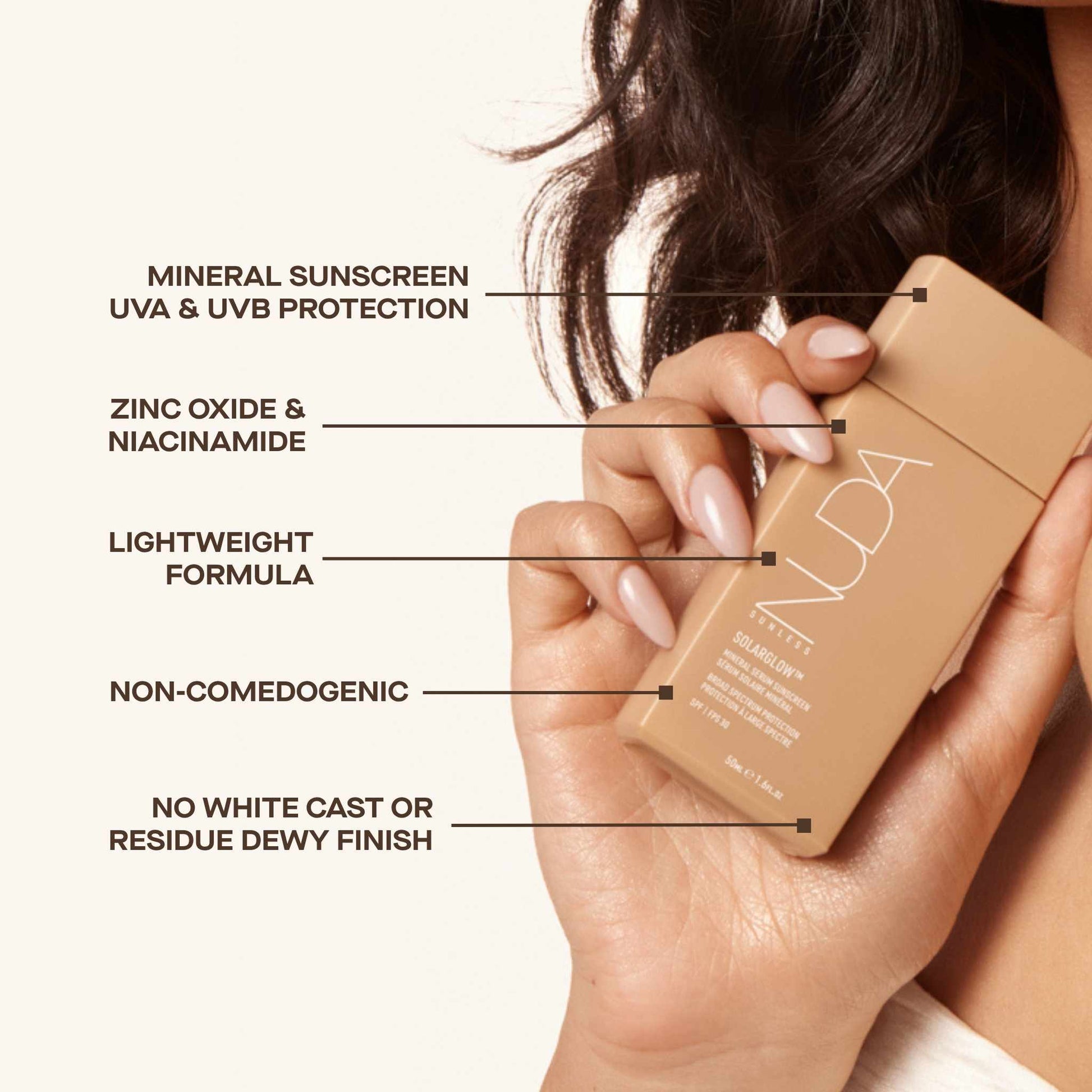 Nuda SolarGlow Mineral Serum Sunscreen spf 30