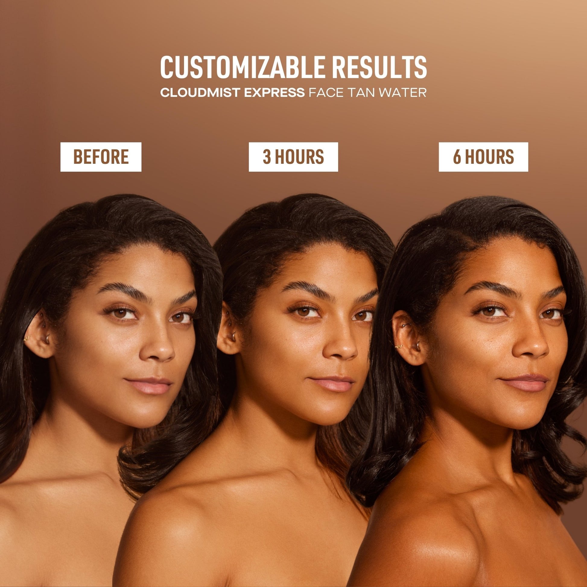 CloudMist Express - face tan water, develops in 1-3 hours, transfer-free