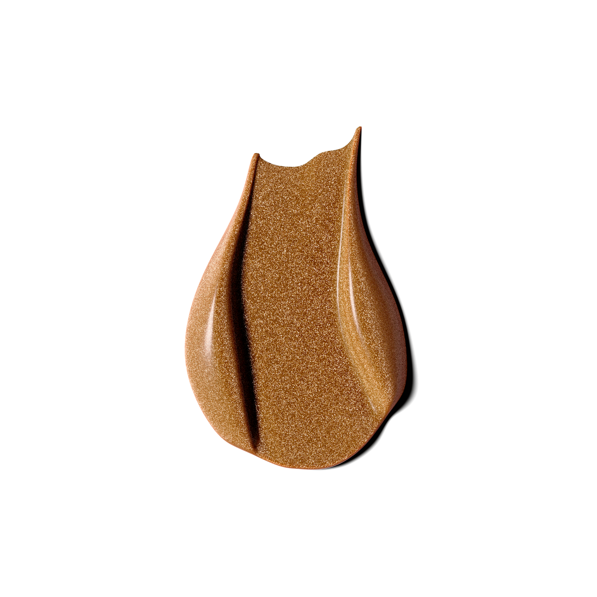 Brown cosmetic swatch on a white background