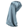 Blue silk bonnet on a white background