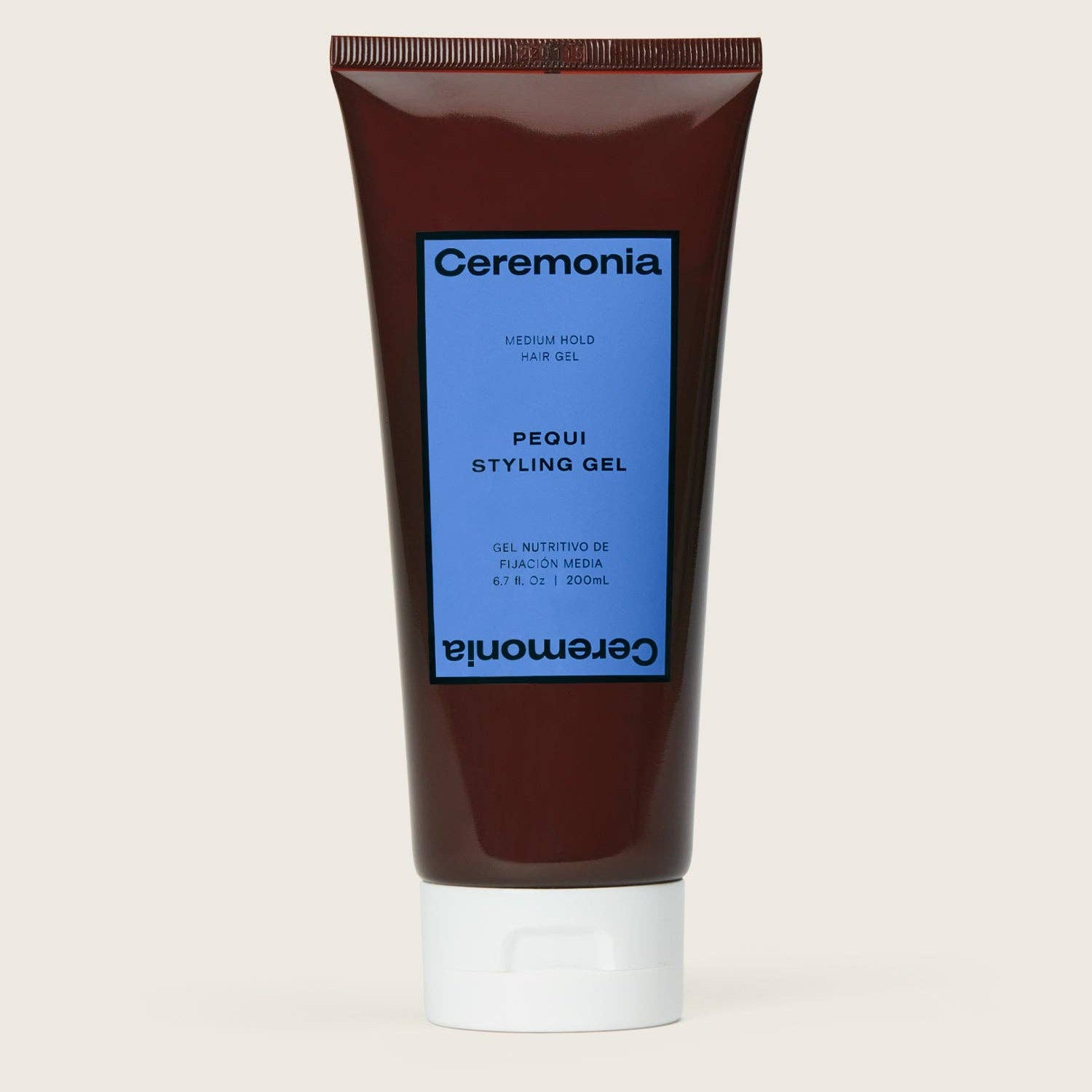 Ceremonia Prodigy Styling Gel tube on a beige background