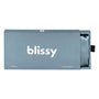 blue case with 'blissy' branding on a white background