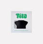 Black nipple cover in a Tita branded box on a white background