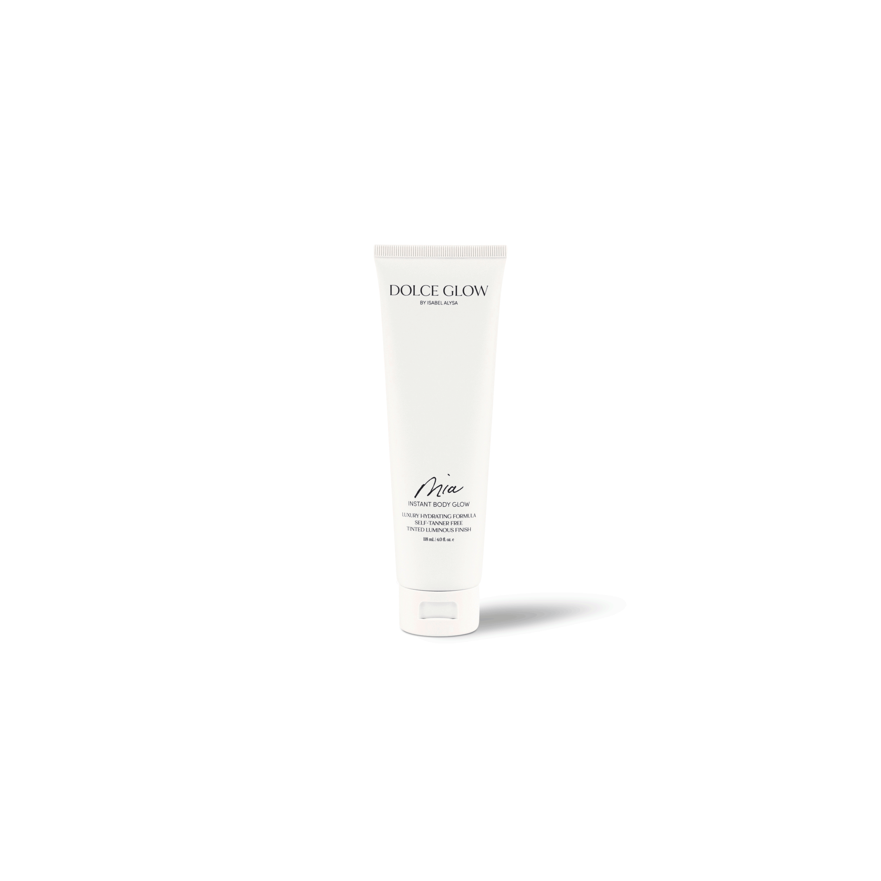 Dolce Glow product turning against a white background

