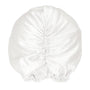 White silk bonnet on a white background