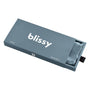 blue packaging box with 'blissy' branding on a white background