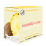 Box of sweetums intimate wipes with pineapple and coconut imagery on a white background