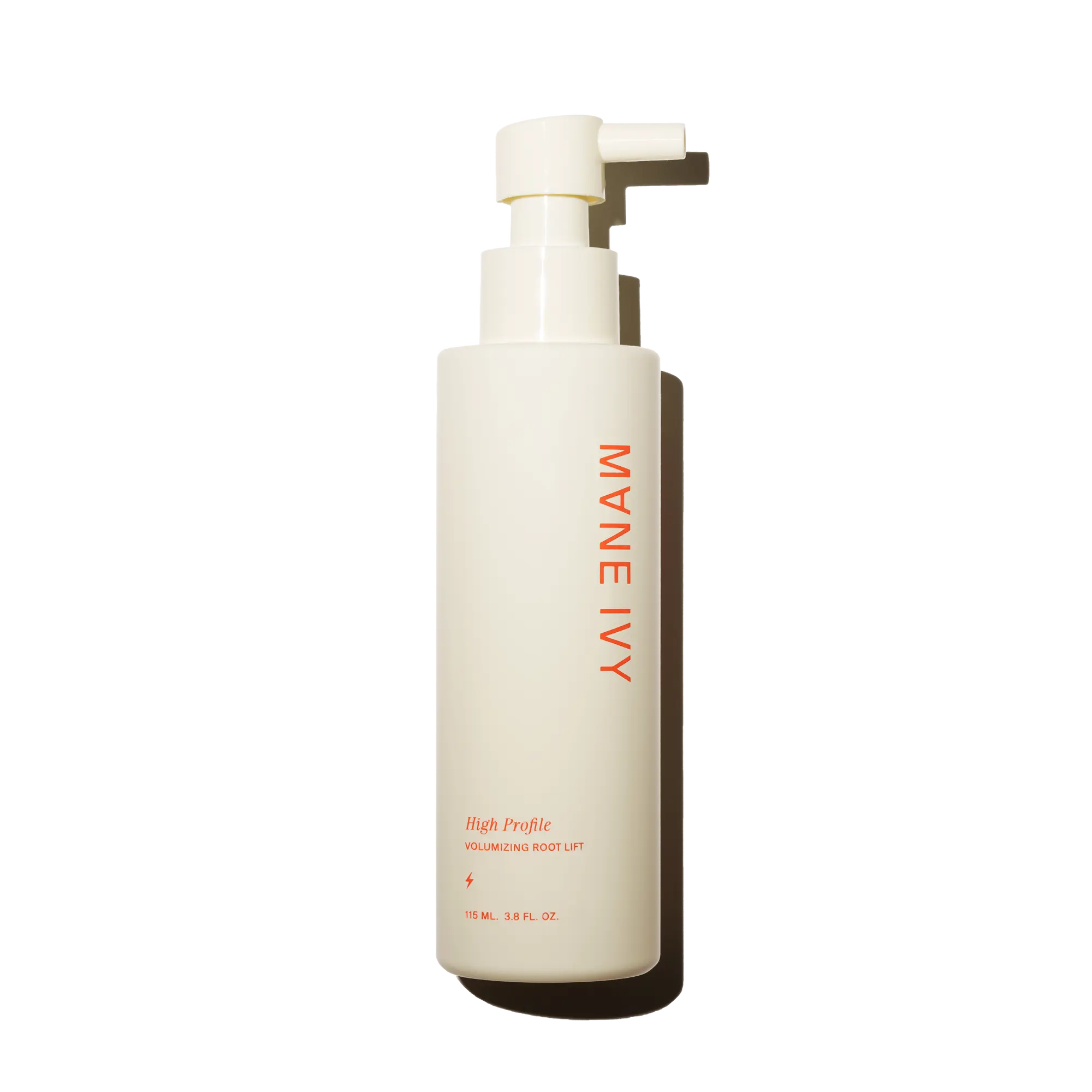 White bottle with 'MANE IVY' branding on a white background
